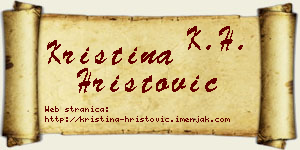Kristina Hristović vizit kartica